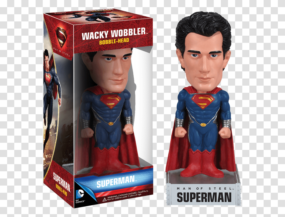 Man Of Steel Bobble Head Man Of Steel, Toy, Doll, Figurine, Person Transparent Png