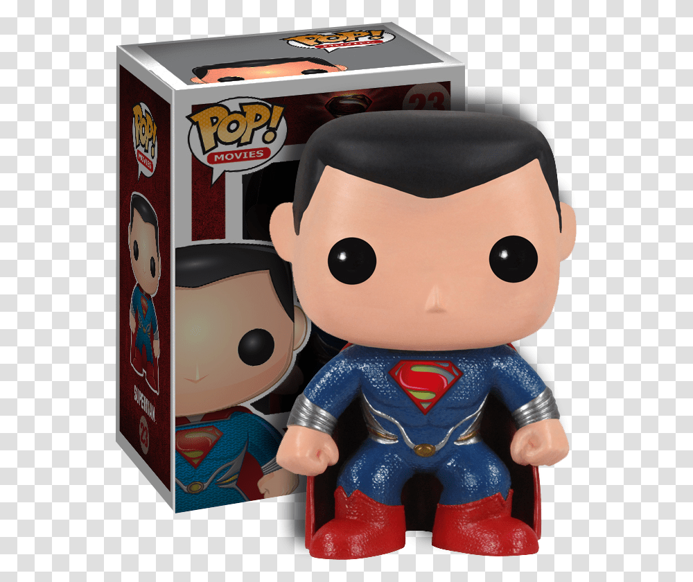 Man Of Steel Funko Superman, Toy, Figurine, Doll, Sweets Transparent Png