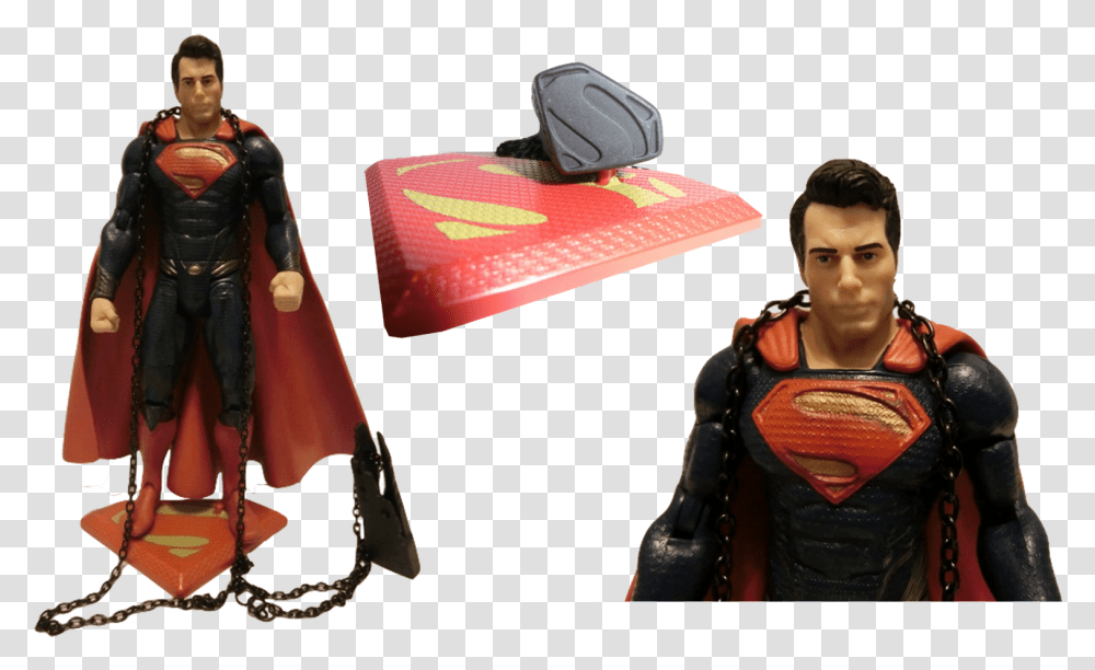 Man Of Steel Prototype Figures Premier First Look Exploders Superman, Person, Bag, Evening Dress Transparent Png
