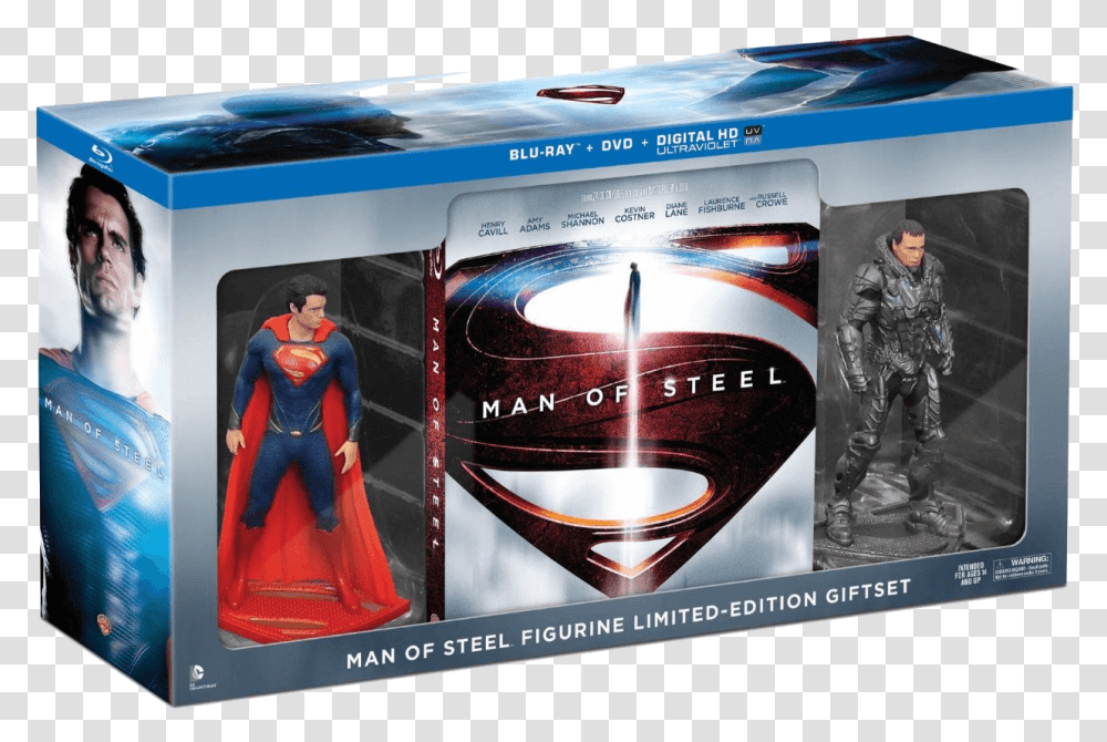 Man Of Steel Set Wonder Woman Blu Ray Collector's Edition, Person, Advertisement, Poster Transparent Png