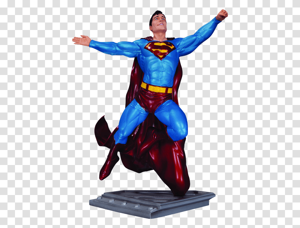 Man Of Steel Statue By Gary Frank Gary Frank Superman Statue, Person, Long Sleeve, Costume Transparent Png