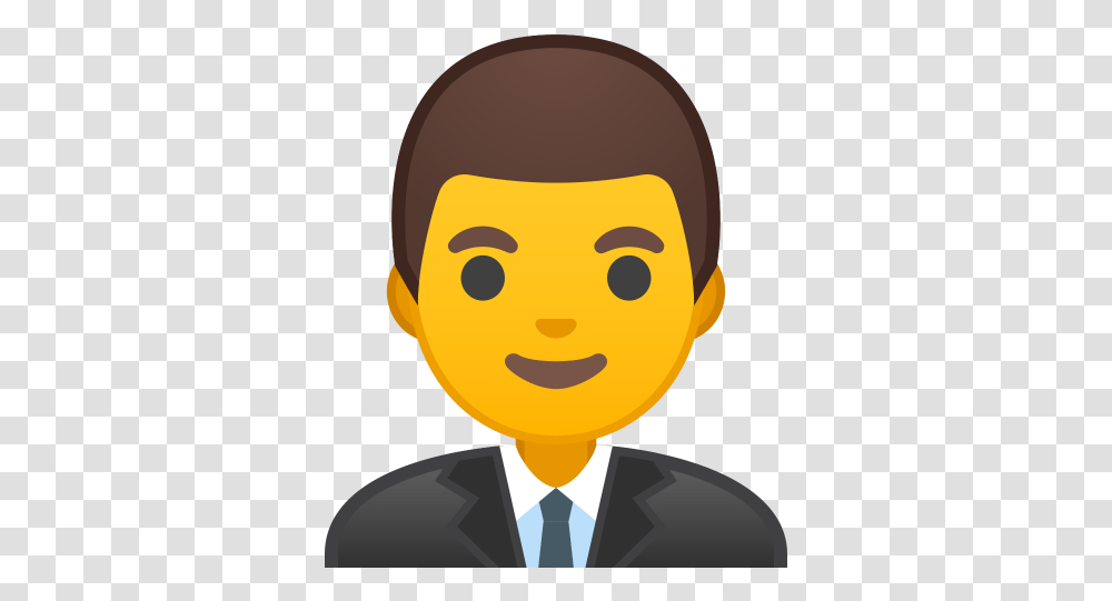 Man Office Worker Icon Noto Emoji People Profession Office Man Emoji, Tie, Accessories, Accessory, Face Transparent Png