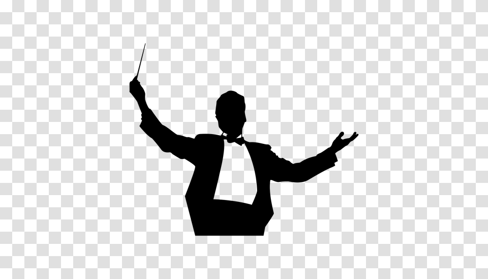 Man Orchestra Conductor Silhouette, Gray, World Of Warcraft Transparent Png