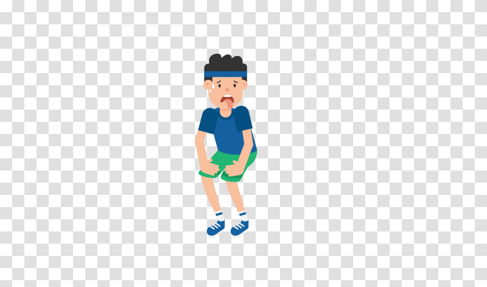 Man Out Of Breath Cartoon, Person, Standing, Shorts Transparent Png