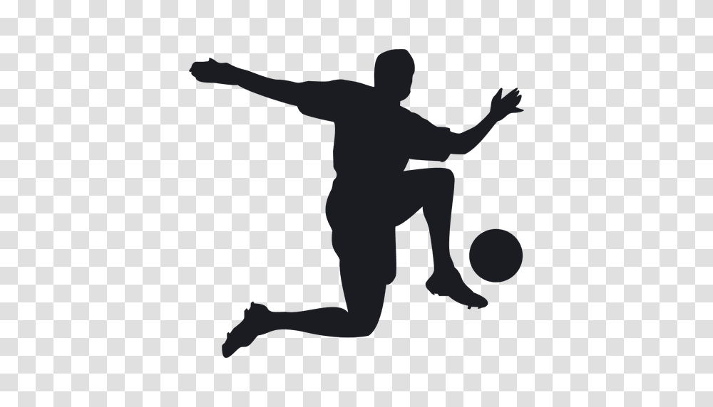 Man Paying Football Silhouette, Person, Human, Sphere, Sport Transparent Png