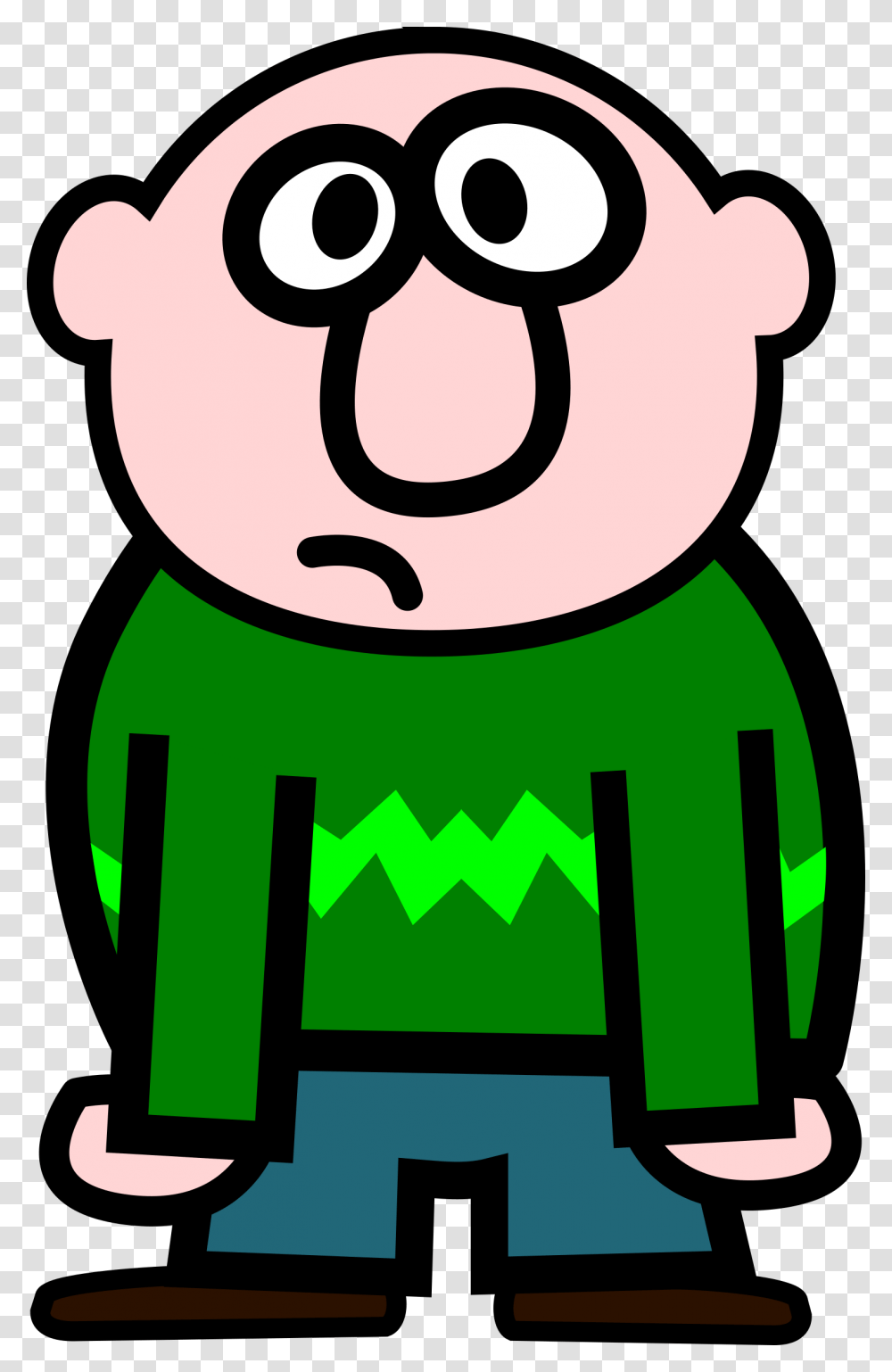 Man People Bored Unhappy Cartoon Human Face Cartoon Sad Person, Green, Recycling Symbol, Elf Transparent Png