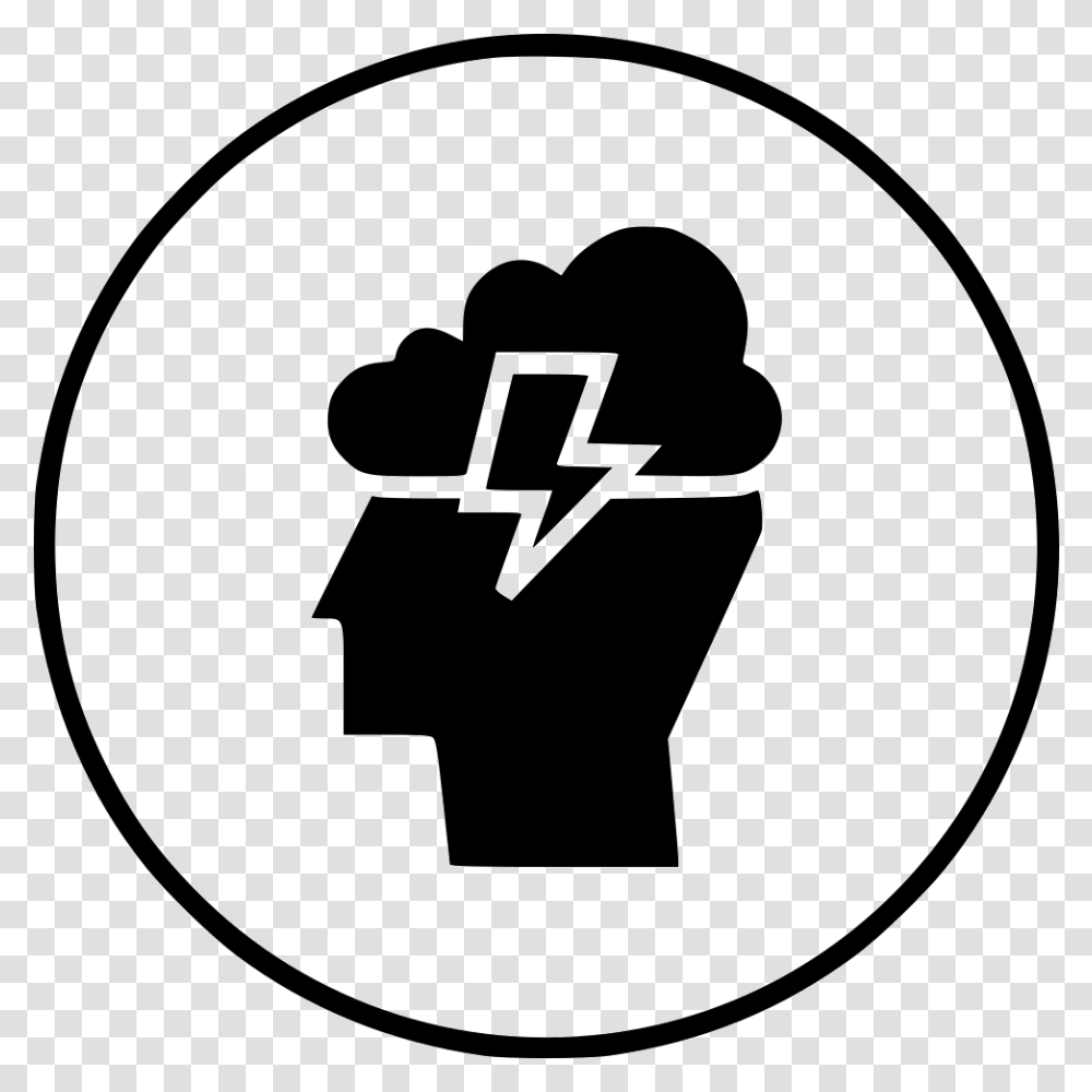 Man Person Idea Innovation Invention Cloud Lightning Scalable Vector Graphics, Hand, Stencil, Fist Transparent Png
