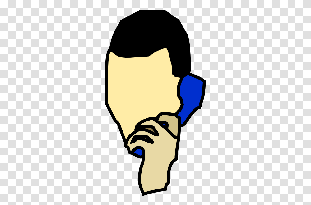 Man Phone Clipart Image Animated Person Talking On The Phone, Hand, Human, Finger, Crowd Transparent Png