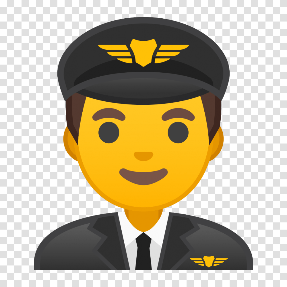 Man Pilot Icon Noto Emoji People Profession Iconset Google, Tie, Accessories Transparent Png
