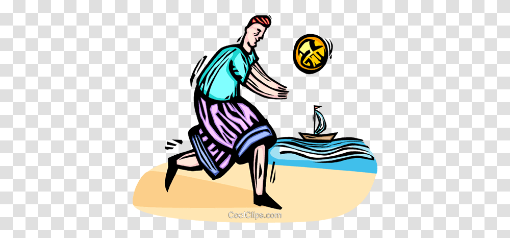 Man Playing Beach Volleyball Royalty Free Vector Clip Art, Person, Human, Water, Kneeling Transparent Png