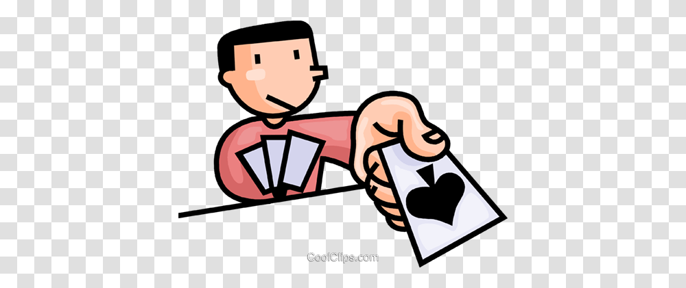 Man Playing Cards Royalty Free Vector Clip Art Illustration, Recycling Symbol, Magician, Performer Transparent Png