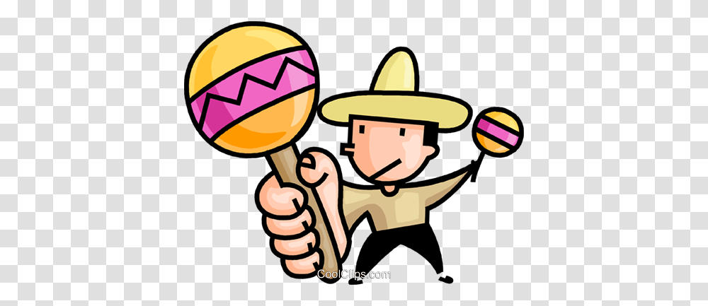 Man Playing The Maracas Royalty Free Vector Clip Art Illustration, Apparel, Hat, Musical Instrument Transparent Png