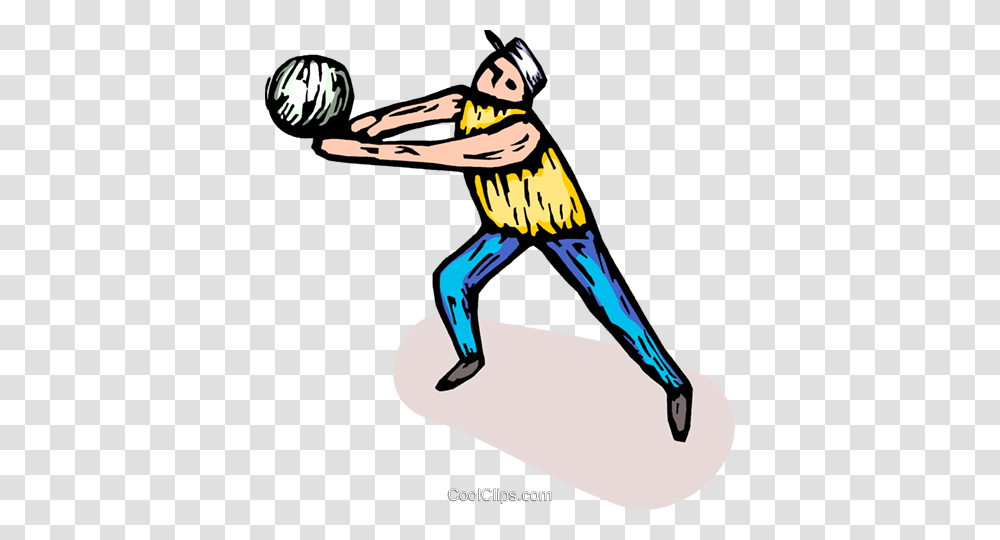 Man Playing Volleyball Royalty Free Vector Clip Art Illustration, Person, People, Sport, Kicking Transparent Png