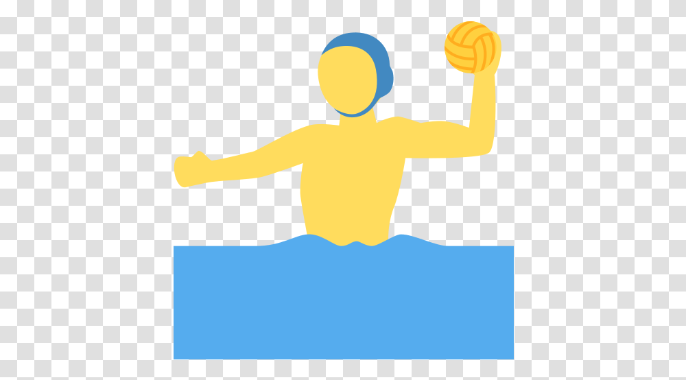 Man Playing Water Polo Emoji Meaning With Pictures Water Polo, Person, Back, Volleyball, Team Sport Transparent Png