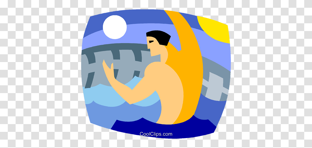 Man Playing Water Polo Royalty Free Vector Clip Art Illustration, Nature, Outdoors, Ball, Snow Transparent Png