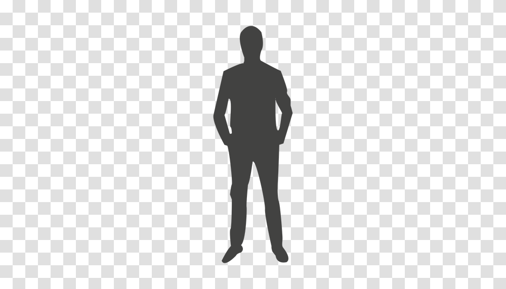 Man Pointing Silhouette Clipart, Standing, Person, Pedestrian, Suit Transparent Png