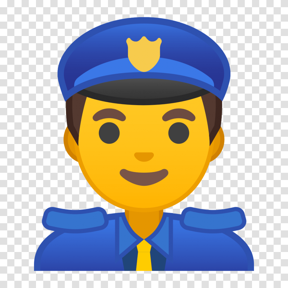 Man Police Officer Icon Noto Emoji People Profession Iconset, Logo, Trademark Transparent Png
