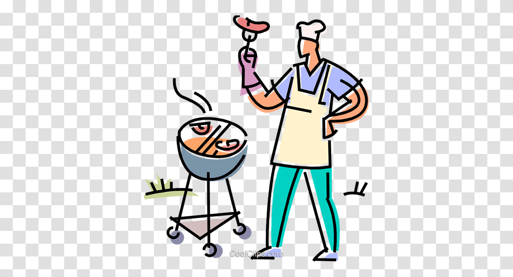 Man Preparing Food On The Barbecue Royalty Free Vector Clip Art, Performer, Dynamite, Juggling Transparent Png
