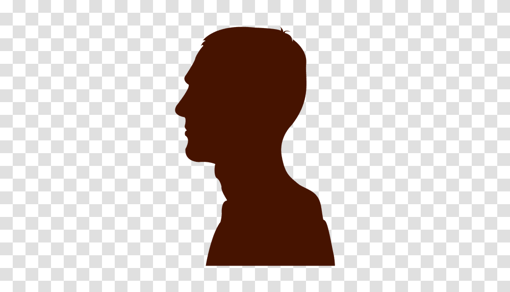 Man Profile Silhouette Long Neck, Back, Person, Human, Green Transparent Png