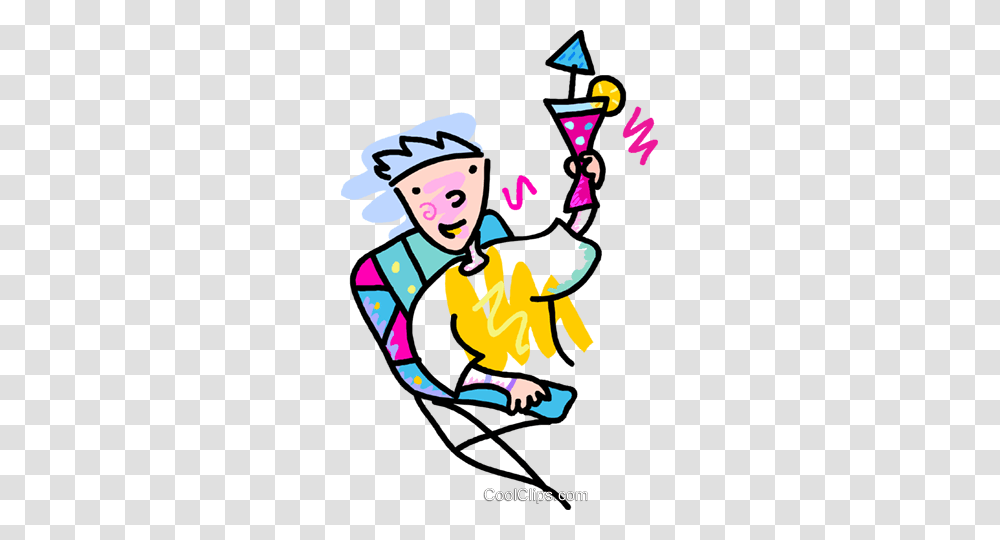 Man Proposing A Toast With A Cocktail Royalty Free Vector Clip Art, Poster, Advertisement, Performer Transparent Png