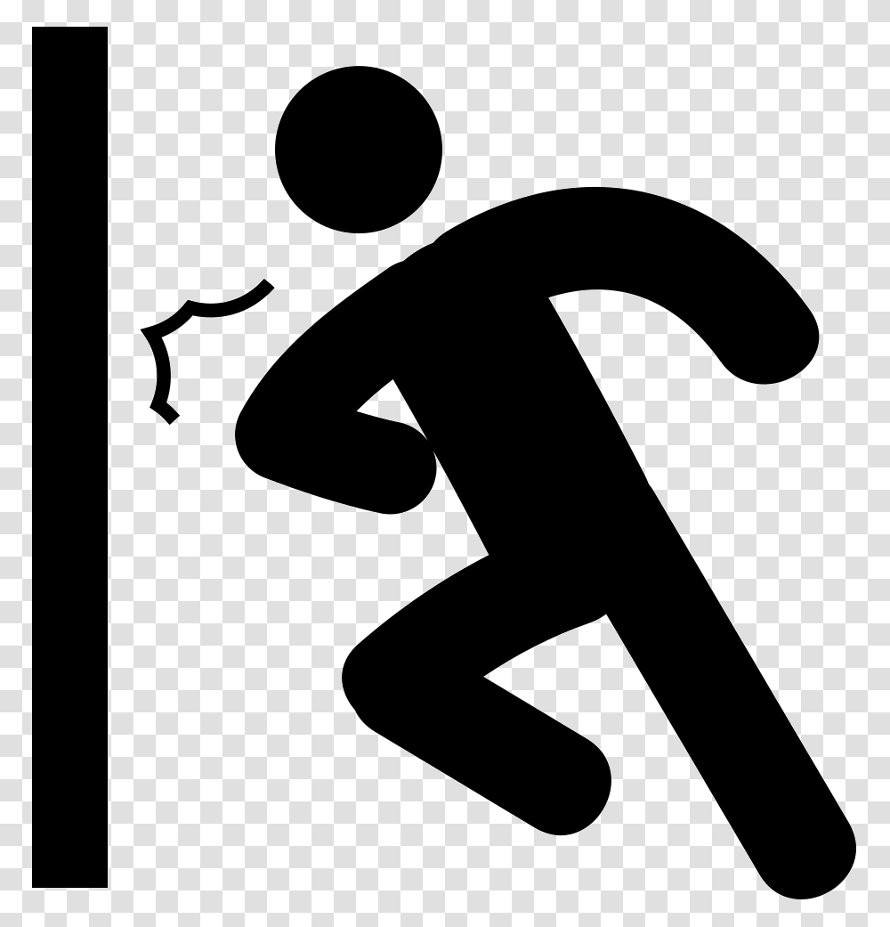 Man Pushing A Door With His Body Push People Icon, Hammer, Tool, Logo Transparent Png