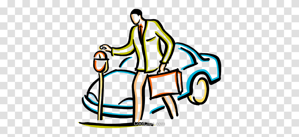 Man Putting Money Into A Parking Meter Royalty Free Vector Clip, Vehicle, Transportation, Race Car, Sports Car Transparent Png
