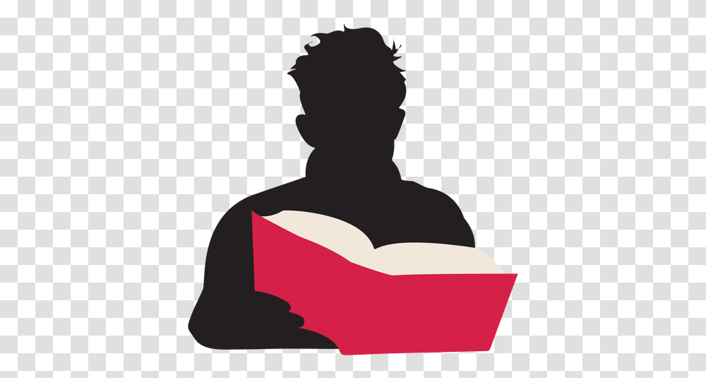 Man Reading Book Silhouette People Silueta De Persona Leyendo, Human, Text, Clothing, Apparel Transparent Png