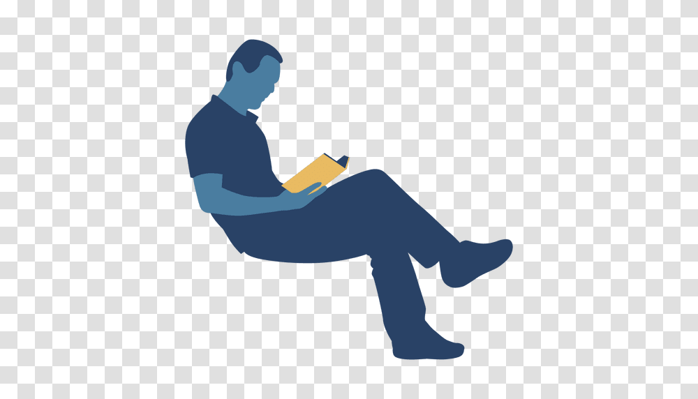 Man Reading Book Silhouette, Person, Human Transparent Png