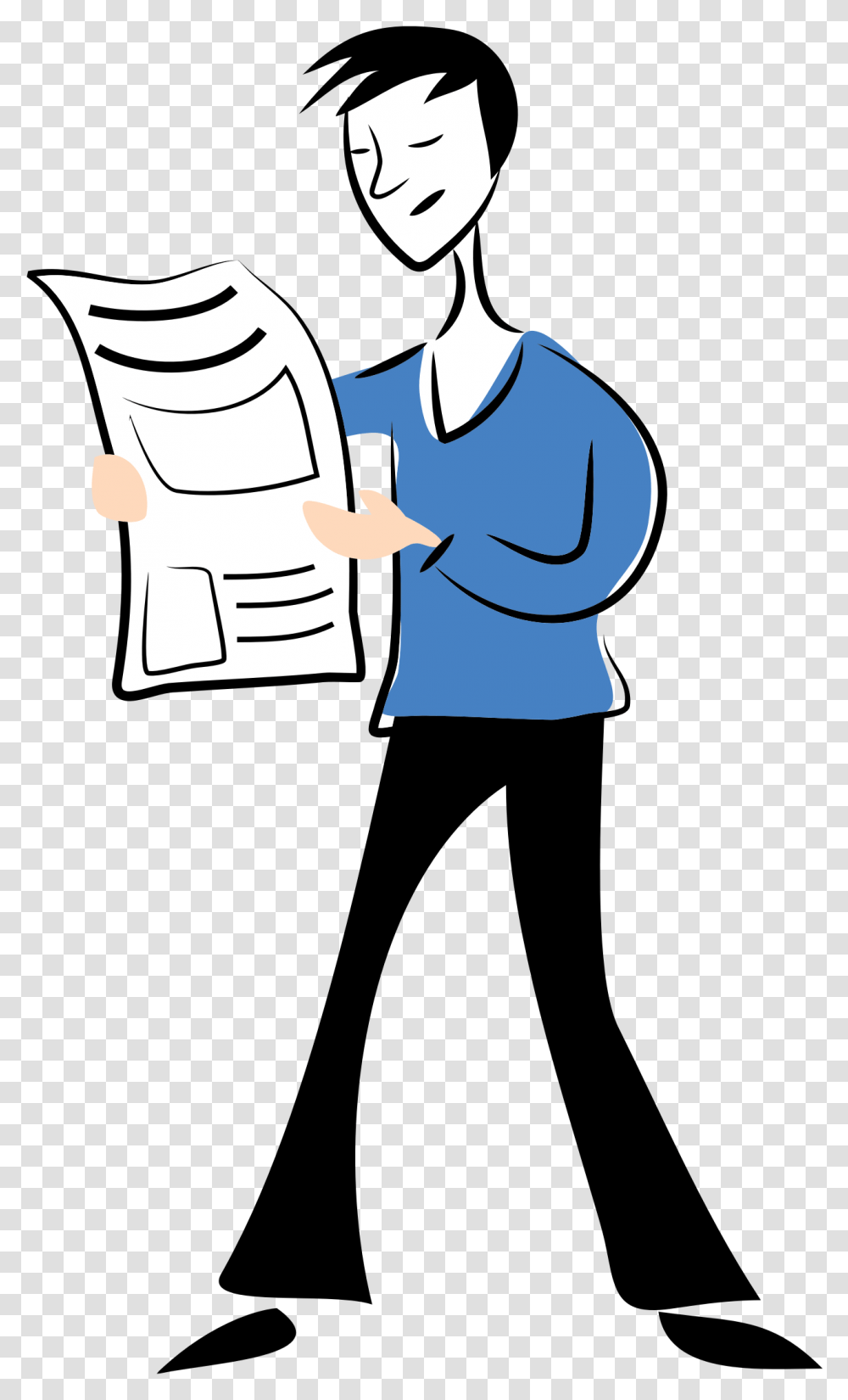 Man Reading Newspaper Clip Art 101 Reading Newspaper Clipart, Clothing, Sleeve, Text, Long Sleeve Transparent Png