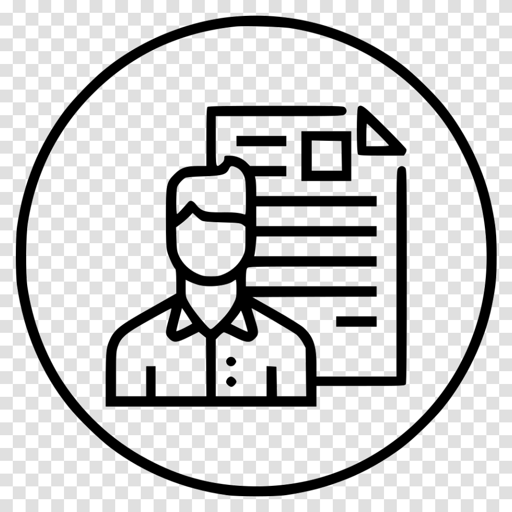 Man Resume Document Employee Shortlisted Portfolio Visitor Icon, Number, Word Transparent Png