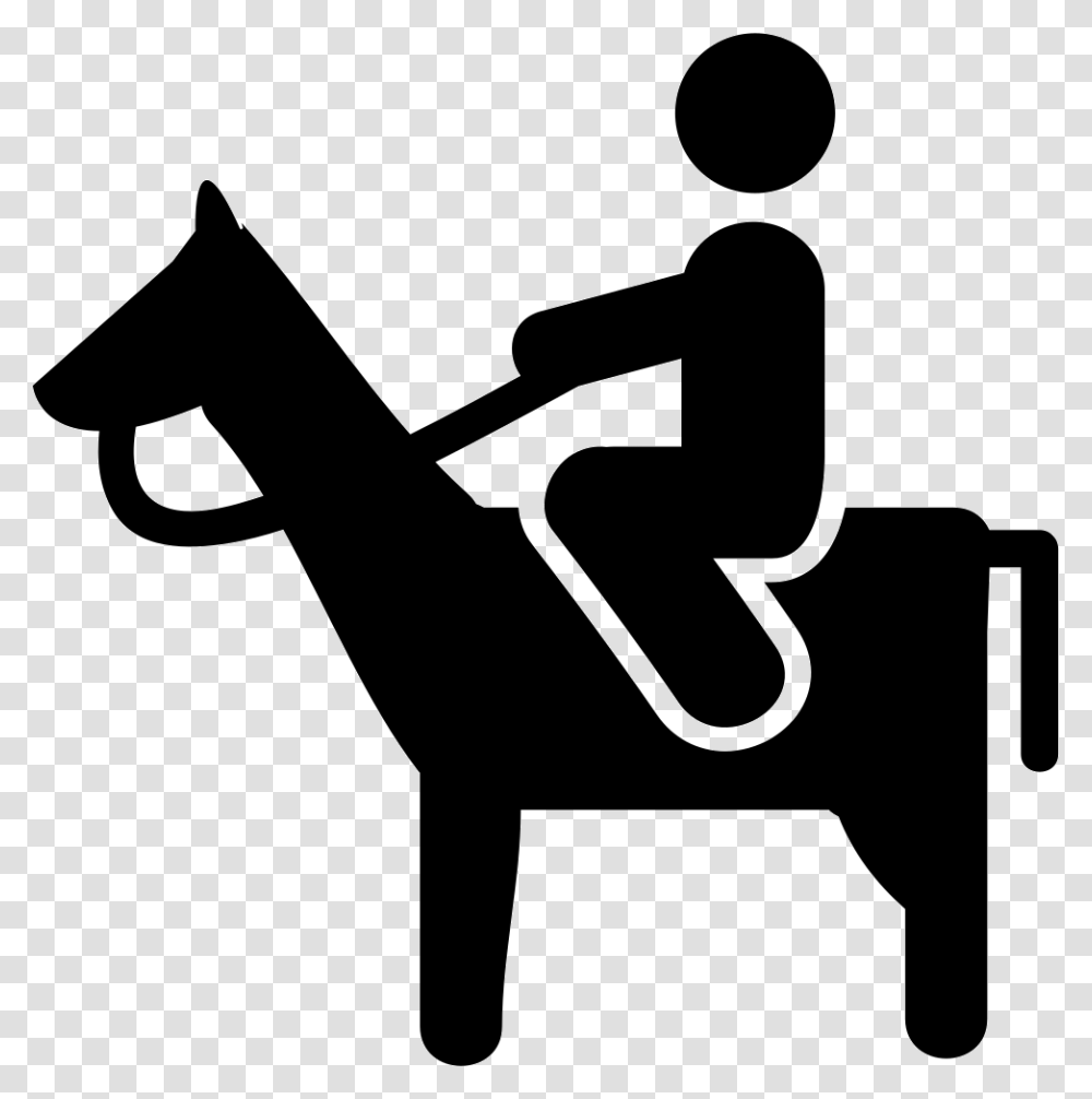 Man Riding A Horse Stick Figure Ride Horse, Axe, Tool, Sport, Sports Transparent Png
