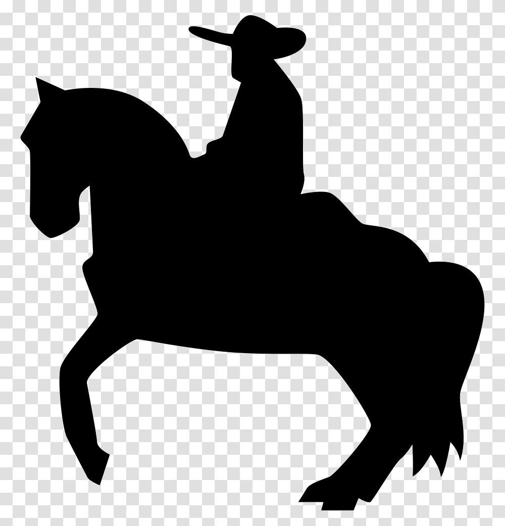 Man Riding On A Horse Silhouette Of Flamenco Icon Free, Stencil, Halloween Transparent Png