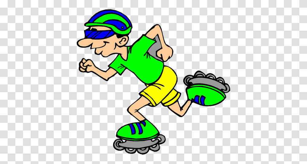 Man Rollerblading Vector Clip Art, Person, People, Sport, Frisbee Transparent Png