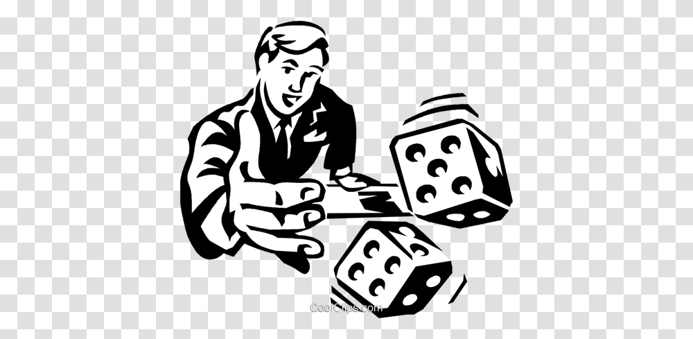 Man Rolling The Dice Royalty Free Vector Clip Art Illustration, Person, Human, Game, Poster Transparent Png