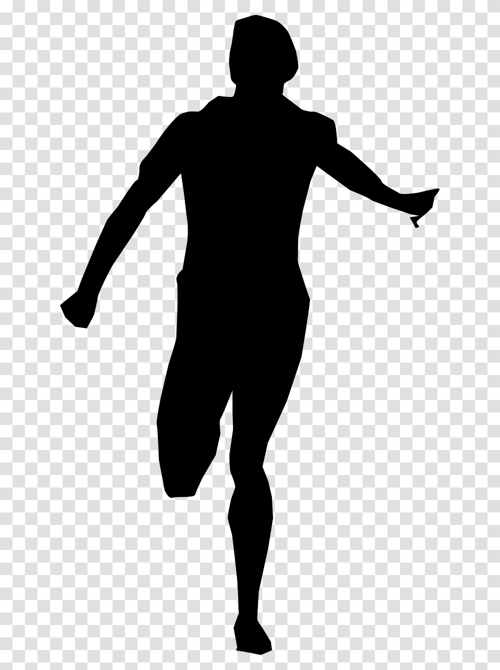 Man Running Male Person Running Silhouette, Gray, World Of Warcraft Transparent Png