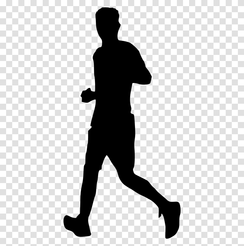 Man Running Silhouette, Person, Human, Standing, Kneeling Transparent Png
