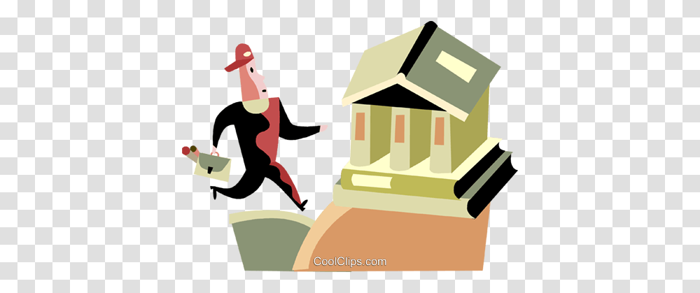 Man Running To The Bank Royalty Free Vector Clip Art Illustration, Person, Advertisement, Poster Transparent Png
