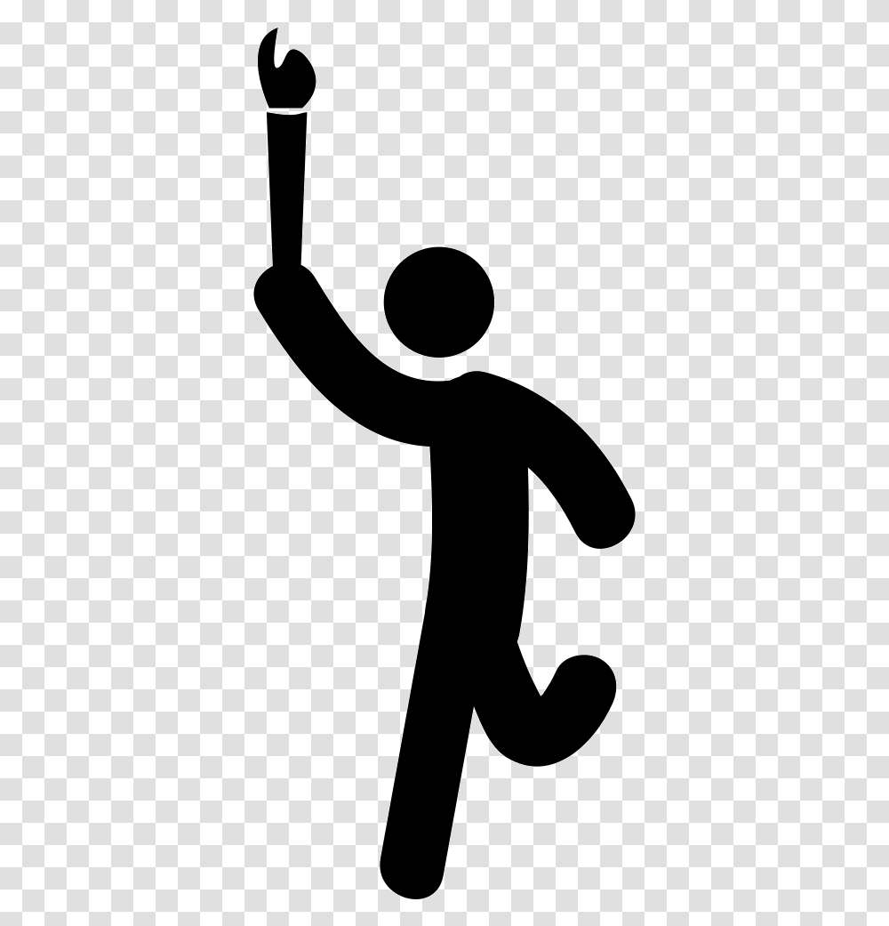 Man Running With Olympic Torch, Number, Alphabet Transparent Png