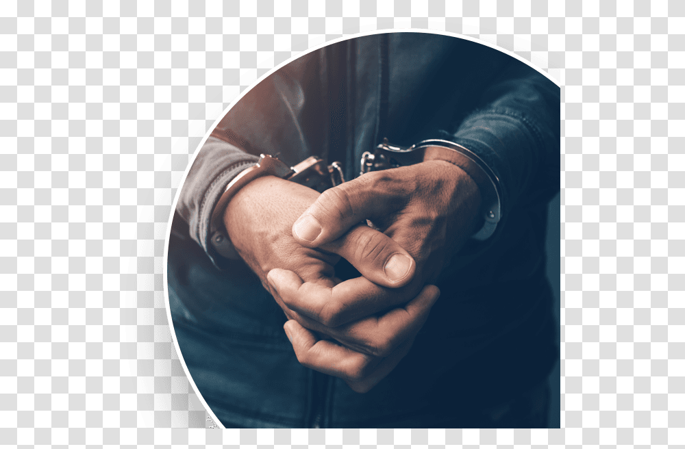 Man's Hands In Handcuffs, Person, Human, Finger, Holding Hands Transparent Png