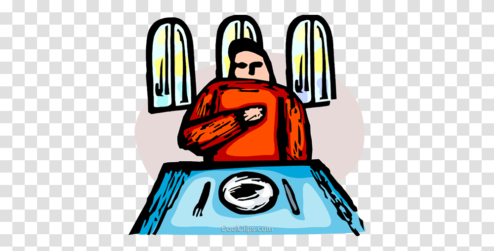 Man Saying Grace Before A Meal Royalty Free Vector Clip Art, Vehicle, Transportation, Car, Poster Transparent Png