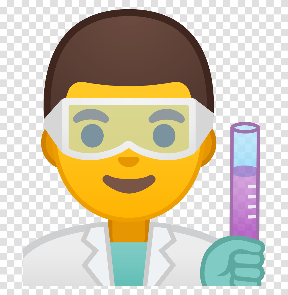 Man Scientist Icon Emoji Scientifique, Injection, Medication, Plot, Glass Transparent Png