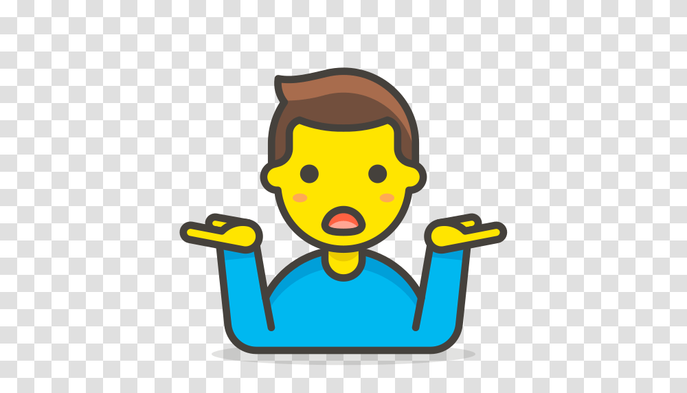 Man Shrugging Icon Free Of Free Vector Emoji, Watering Can, Tin, Doodle, Drawing Transparent Png