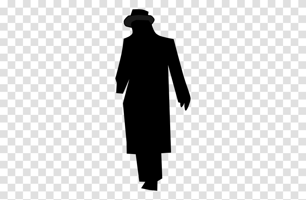 Man Silhouette Walking Night Clip Art, Sleeve, Long Sleeve, Overcoat Transparent Png
