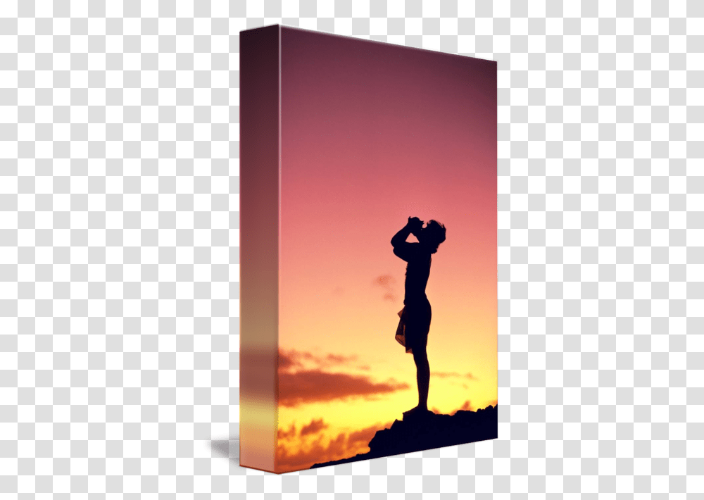 Man Silhouetted, Person, Working Out, Sport, Outdoors Transparent Png