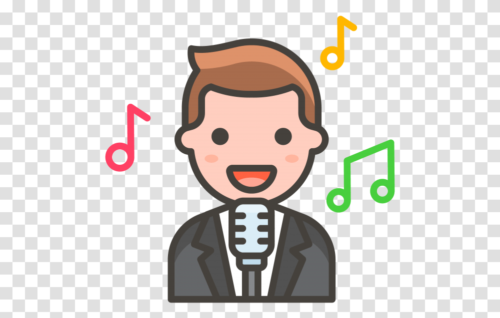 Man Singer Emoji Sing Icon, Poster, Face, Head Transparent Png