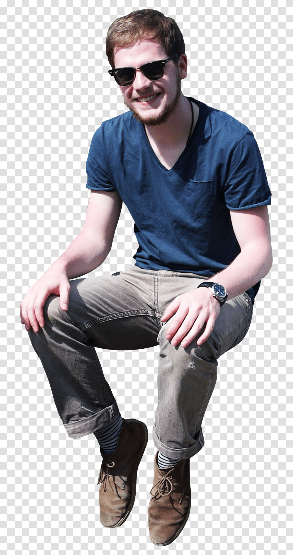 Man Sitting Down, Sunglasses, Accessories, Person Transparent Png