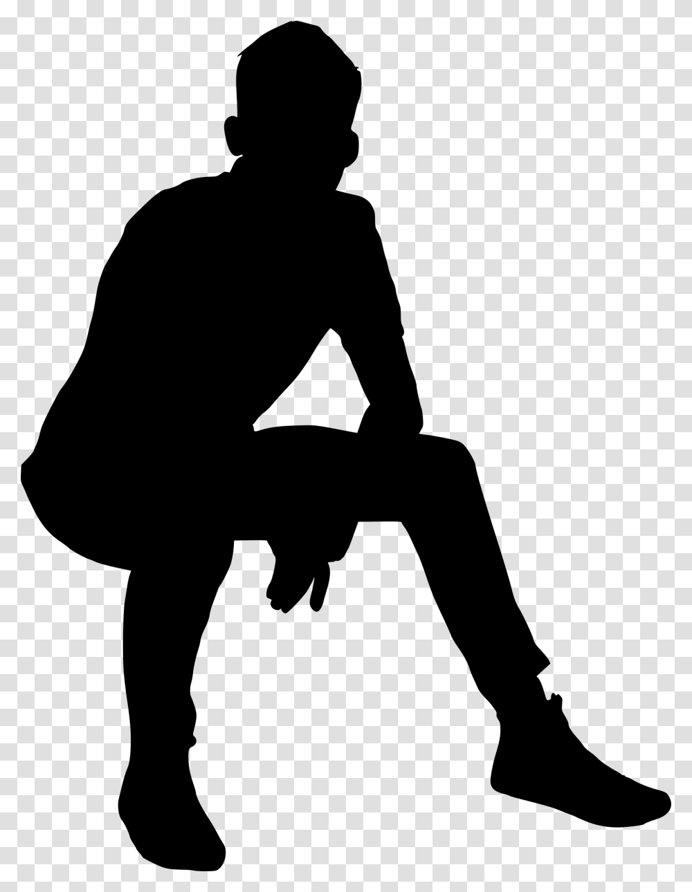 Man Sitting, Gray, World Of Warcraft Transparent Png