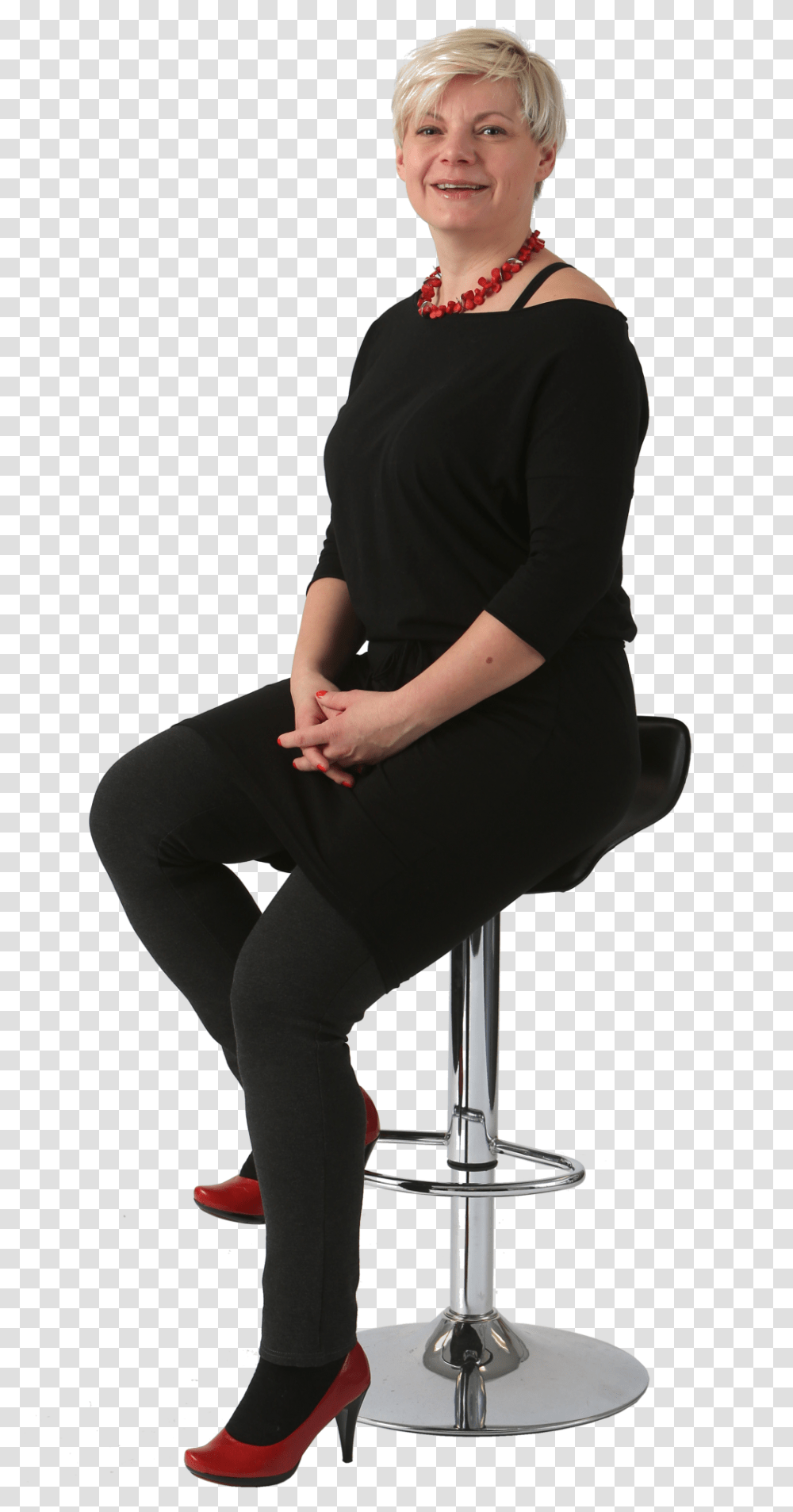 Man Sitting In Bar Stool Person Sitting In Chair, Sleeve, Long Sleeve, Furniture Transparent Png