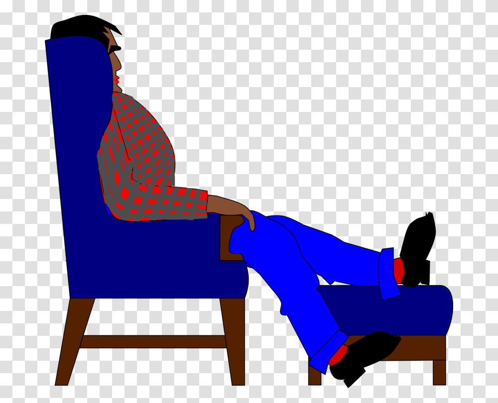 Man Sitting In Chair Computer Icons Chair Goldilocks Clip Art, Furniture, Person, Pants Transparent Png