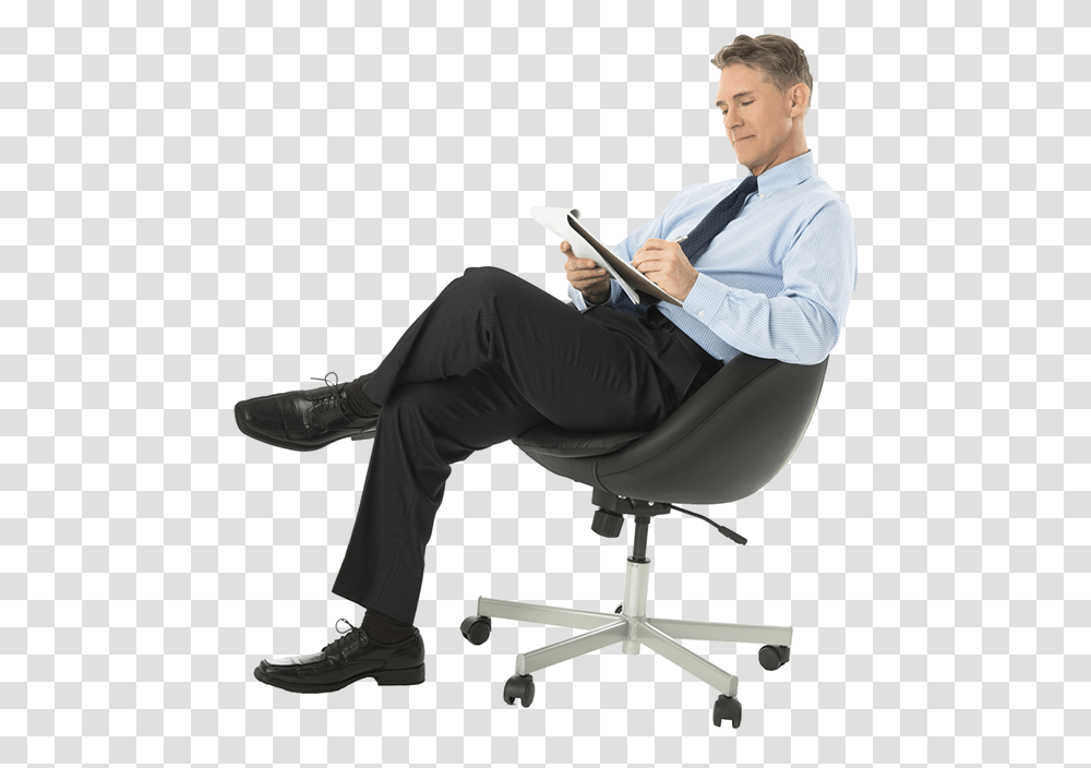 Man Sitting In Chair, Person, Furniture, Cushion Transparent Png